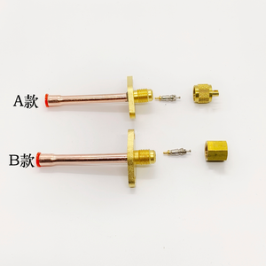 Vanne de charge haute pression en laiton avec oreilles de fixation, filetage SAE 1/4 po, <span class=keywords><strong>tube</strong></span> en <span class=keywords><strong>cuivre</strong></span> 6,35 mm pour réfrigérateur - Product Image 2