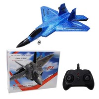 CQZNRC FX622 F22 Avion de Chasse Raptor en Mousse EPP 2.4G 2CH RC avec Lumières LED Jouets pour Enfants Fournisseur en Gros Distributeur