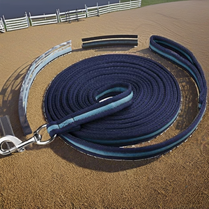 Horse Multicoloured Polyester Lunging Line 8 Meters Equine Lunge Leads with Snap Model H767 - Product Image 2