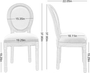 GSD Outdoors Bistro <strong>Chairs</strong> Patio French Country Farmhouse Wood Round Back Dining <strong>Chair</strong> for Dining and Living Room Premium <strong>Chair</strong> - Product Image 2