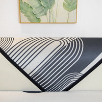 Housse de coussin de canapé de ligne fraîche et rafraîchissante de style d'été en tissu de soie de glace populaire