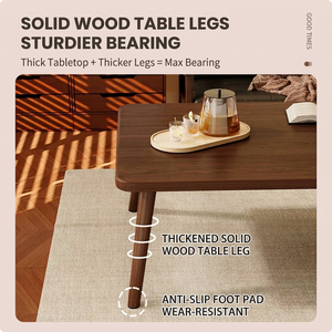 Modern Metal Coffee Table with Thick Tabletop and Reinforced <b>Legs</b> Space Saving Design for Living Room - Product Image 4