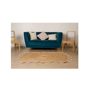 Tapis de jute brun clair de style indien moderne fait main Yogini Home Decor Tapis de yoga ovale tissé à la main Ensembles de tapis tressés - Product Image 6