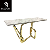Table d'entrée en marbre nordique la plus récente sur mesure Table console de couloir de luxe moderne