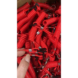Cuerda de seguridad para apagado de motor fueraborda Suzuki, en espiral roja con clip para control del motor de barco - Product Image 2