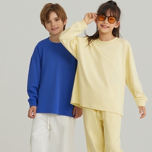 Unisex Niño 100% Algodón Camisetas Personalizadas en Blanco <span class=keywords><strong>Niños</strong></span> Sudadera de manga larga Casual Deportes <span class=keywords><strong>Niños</strong></span> Camiseta - Product Image 2