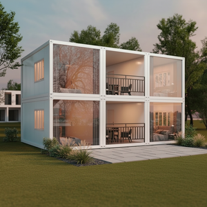 Maison d'hôtes de luxe personnalisée en usine Hébergement hôtel Maison préfabriquée modulaire Maison préfabriquée <span class=keywords><strong>6</strong></span> Maison conteneur détachable - Product Image 1