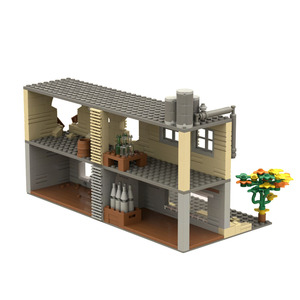 Bâtiments en ruines abandonnés MOC WW2 Pubg Base militaire scènes de bricolage blocs de construction ensemble pièces pour soldats de l'armée figurines garçons jouets - Product Image 4