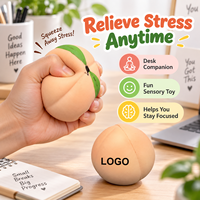 Balle anti-stress personnalisée en TPR souple, jouet sensoriel à presser, exercice pour les mains, jouet moelleux à remontée lente, cadeau promotionnel pour les fêtes