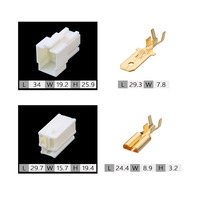 Conector Automotriz DJ7031-7.8-11-21 Ignífugo de Alta Temperatura, Conector de 7.8 con 3 Orificios, Amarillo, Nylon PA6