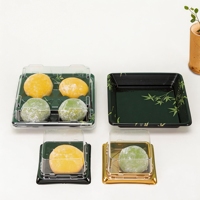 Boîte d'emballage en plastique PET résistante au congélement, récipient alimentaire pour cornichons, salade d'algues, emballage jetable pour Daifuku Mochi japonais