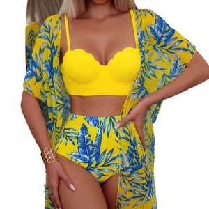 <span class=keywords><strong>Maillot</strong></span> <span class=keywords><strong>de</strong></span> <span class=keywords><strong>bain</strong></span> 3 pièces personnalisé à motif floral, taille haute, effet ventre plat, <span class=keywords><strong>haut</strong></span> court, avec armatures et <span class=keywords><strong>push</strong></span>-<span class=keywords><strong>up</strong></span>, pour femme - Product Image 6