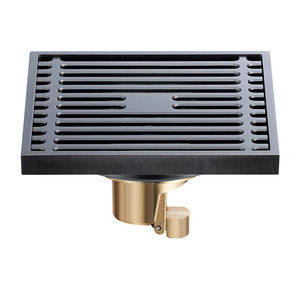 Drenaje de piso de cobre completo gris pistola, ducha de baño invisible larga y lavadora de inodoro, Material de hierro desodorante Universal - Product Image 2