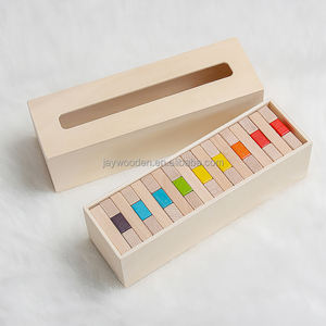 Jeu <span class=keywords><strong>de</strong></span> dominos <span class=keywords><strong>de</strong></span> <span class=keywords><strong>construction</strong></span> bricolage 54 pièces commandes en gros logo personnalisé en bois tour jouet empilable tour - Product Image 6