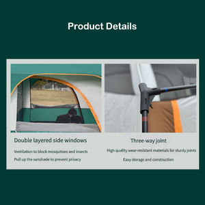 Tienda de campaña grande de lujo, protección solar, 4 estaciones, impermeable, tienda de campaña, gran <span class=keywords><strong>espacio</strong></span> para 3-4 personas, fiesta y glamping - Product Image 5