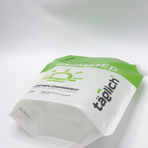 Eco-friendly 3000ml PE Plastic Security Portable Leak Proof Bag <b>Stand</b> up Pouch with Spout for <b>Laundry</b> Liquid Household Use - Product Image 3