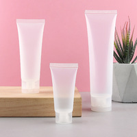 Tube souple translucide pour nettoyant visage 5ml 10ml 20ml 30ml 50ml 100ml, contenant crème de soin avec bouchon à clapet et surface mate