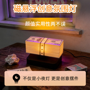 Ornement lumineux à technologie de pointe, thème <span class=keywords><strong>Grand</strong></span> Theft <span class=keywords><strong>Auto</strong></span> Vice City, avec motif 'Money Comes and Goes' et Dollar US Maglev, pour créer une ambiance de jeu. - Product Image 5