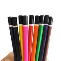 Crayon triangulaire géant en peuplier de 7 pouces, ensemble de 10 couleurs, mine moyenne de 5 mm, finition brillante, personnalisable pour le dessin