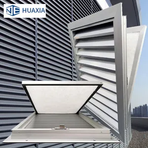 HUAXIA VENT modern simple style aluminum ventilation lover dust prevention screen filter integrated design protective louver