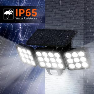 Lámparas de pared solares Luz de inundación brillante <span class=keywords><strong>Panel</strong></span> de vidrio <span class=keywords><strong>Sensor</strong></span> de movimiento <span class=keywords><strong>LED</strong></span> Seguridad Luces solares de jardín para el hogar Iluminación de pared al aire libre - Product Image 5