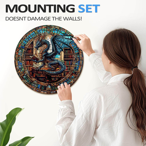 Puzzle éducatif en bois DIY Dragon Magique Fantastique, modèle ours, artisanat en vitrail, conception OEM, fourniture d'usine pour adultes - Product Image 5