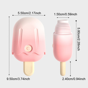 Vibradores Clitorales con Forma de Helado, Mini Estimulador Portátil de Clítoris y Pezones, Juguete Sexual para Mujeres - Product Image 3