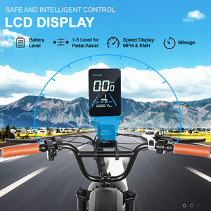 จักรยานไฟฟ้าสไตล์เรโทร EU Warehouse รุ่น E-Bike 1000W มอเตอร์  สองที่นั่ง สำหรับขับขี่ออฟโรด ยางใหญ่ พร้อมแบตเตอรี่สองก้อน - Product Image 5
