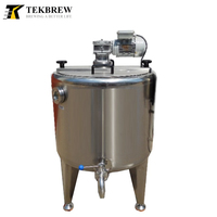 TEKBREW Cuve de pasteurisation électrique à double paroi en acier inoxydable 304 pour chauffage de l'eau 100L, Cuve de pasteurisation de lait 200L Prix