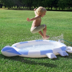 Alfombra Inflable de PVC con Diseño de Tortuga Azul, 158*132*25 CM, Tapete Acuático para Niños, Diversión de Verano con Amigos en el Patio Trasero - Product Image 4