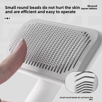 Brosse de toilettage portable personnalisée en acier inoxydable et ABS pour chats et chiens - Élimination des poils et des sous-poils, respectueuse de la peau