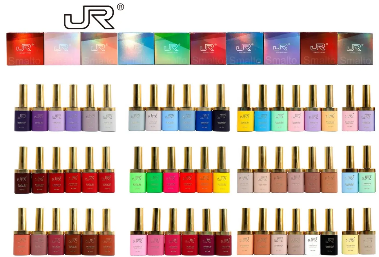 16ml RTS JR esmalte de uñas de marca privada UV Gel Kit de uñas de gel UV y LED 60 colores de alta calidad hecho a medida UV gel esmalte de uñas conjunto
