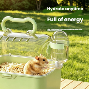 Cage de transport pour hamster anti-évasion en plastique PP, portable, avec boucle et ventilation, facile à nettoyer - Product Image 2