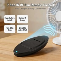 Control Remoto Inalámbrico OEM ODM Personalizado de 7 Teclas IR y RF, Control Remoto con Velocidad Ajustable para Ventilador Eléctrico