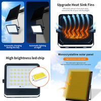 Lámpara Solar LED de Seguridad para Exteriores KCD IP65 Impermeable de 50w 100w 200w 300w para Patio, Villa, Parque, con Control Remoto