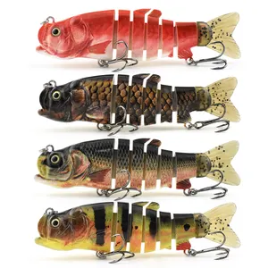 Nuovo stile bocca grande 6 segmento Swimbait 9cm 11.1g Multi snodata pesca esca di pesca che affonda Hard Bass attrezzatura da pesca