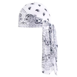 Duragesic Paisley Silk Durags Women Hiphop <b>Head</b> Wrap Custom Logo Polyester Du Rags Bandana Cap Durags for Men - Product Image 6