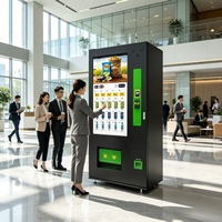 Distributeur automatique de boissons et de collations en libre-service avec écran tactile