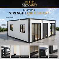 Maison Modulaire Moderne en Panneaux Sandwich, Structure Rectangulaire Durable, Villa, Bureau, Design Européen, Garantie 5 Ans sur Site