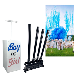 Cañón de Confeti Multicolor de 4 Disparos y 6 Canales DMX, Control Remoto Inalámbrico con Batería AA, Diseño Metálico de 300W para Bodas, Fiestas y Espectáculos de <span class=keywords><strong>DJ</strong></span> - Product Image 2