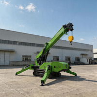 Guindaste Mini Hidráulico Elétrico e a Diesel RST L-606, Guindaste Aranha para Espaços Estreitos