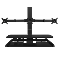 Convertisseur de bureau réglable en hauteur en bois pliable au design moderne pour une posture saine, noir