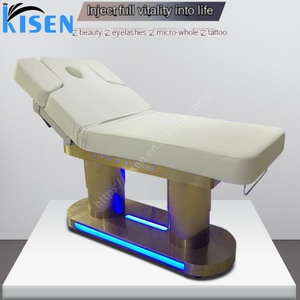 Table de massage électrique de luxe KISEN pour salon de beauté, confortable, pour les soins des cils, du visage et du spa, lit de beauté électrique inclinable - Product Image 4