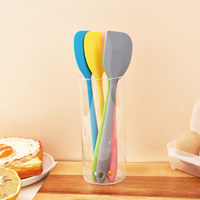 Lot de 4 spatules en silicone de qualité alimentaire pour la pâtisserie, la cuisson et le mélange, résistantes aux hautes températures, antiadhésives, lavables au lave-vaisselle et durables