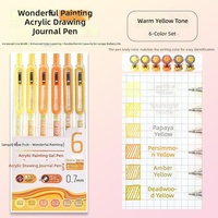 Stylos gel rétractables à séchage rapide 0,7 mm, sans bavure, sans décoloration, écriture fluide, 6 couleurs, à bouton-poussoir, pour le bureau et l'école
