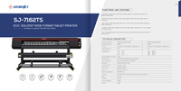 Imprimante éco-solvant grand format Stormjet SJ-7162 de 1,6 m avec double tête d'impression pour l'impression publicitaire