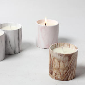 Diskon besar mewah kustom keramik wangi tempat lilin Matte beton Jar pembuluh dekoratif untuk Natal dibuat dengan lilin kedelai - Product Image 3