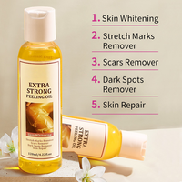 Huile exfoliante jaune extra forte avec vitamines C et E pour l'élimination des taches brunes et l'éclaircissement de la peau