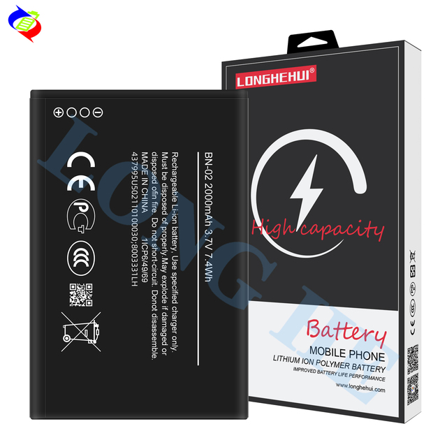 2000mAh BN-02 Phone Battery Rechargeable Battery for Nokia XL 4G RM-1030 RM-1042 RM 1061