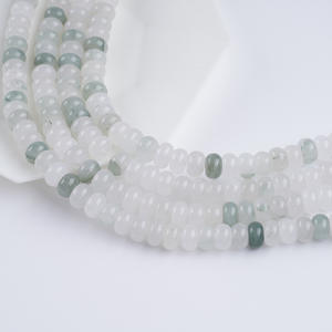 Perles de cristal turquoise naturelles multiples, perles plates circulaires séparées, perles en vrac pour collier DIY, cristal naturel - Product Image 4